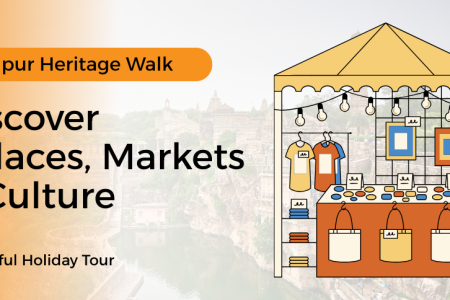 Jaipur Heritage Walk near Hawa Mahal showcasing royal architecture and old city streets