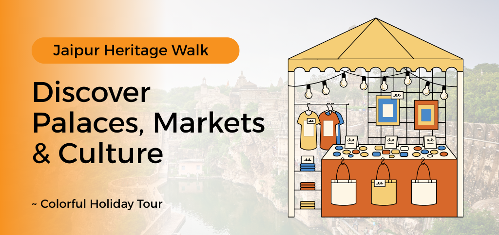 Jaipur Heritage Walk near Hawa Mahal showcasing royal architecture and old city streets